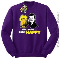 DON'T WORRY BEER HAPPY - Bluza STANDARD fiolet