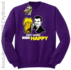 DON'T WORRY BEER HAPPY - Bluza STANDARD fiolet