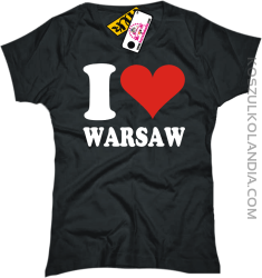I LOVE WARSAW - koszulka damska 2 koszulki z nadrukiem nadruk