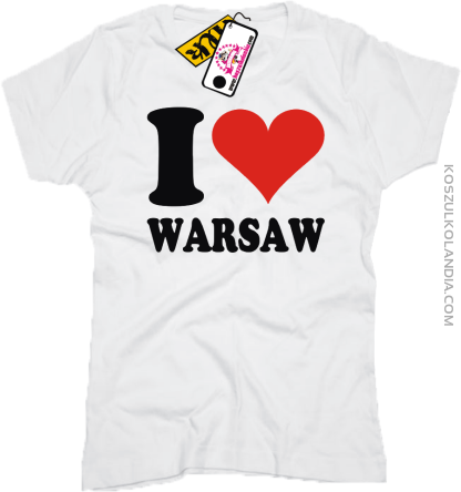 I LOVE WARSAW - koszulka damska 1 koszulki z nadrukiem nadruk