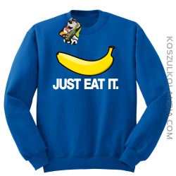 JUST EAT IT Banana - Bluza męska standard bez kaptura niebieska 
