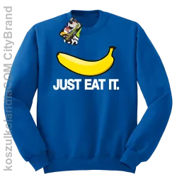 JUST EAT IT Banana - Bluza męska standard bez kaptura niebieska 