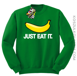 JUST EAT IT Banana - Bluza męska standard bez kaptura zielona 