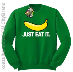 JUST EAT IT Banana - Bluza męska standard bez kaptura zielona 