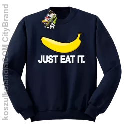 JUST EAT IT Banana - Bluza męska standard bez kaptura granat 