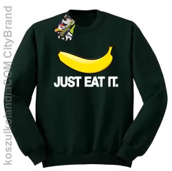 JUST EAT IT Banana - Bluza męska standard bez kaptura butelkowa 