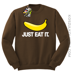 JUST EAT IT Banana - Bluza męska standard bez kaptura brąz 