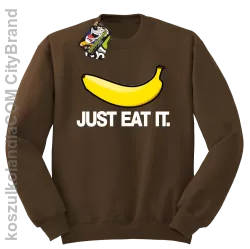 JUST EAT IT Banana - Bluza męska standard bez kaptura brąz 