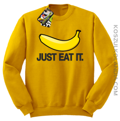 JUST EAT IT Banana - Bluza męska standard bez kaptura żółta 
