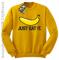 JUST EAT IT Banana - Bluza męska standard bez kaptura żółta 
