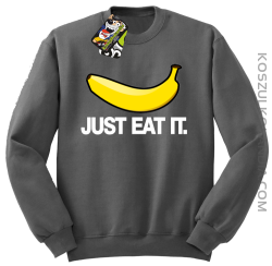 JUST EAT IT Banana - Bluza męska standard bez kaptura szara 