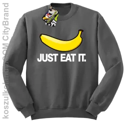 JUST EAT IT Banana - Bluza męska standard bez kaptura szara 