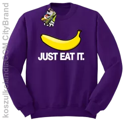 JUST EAT IT Banana - Bluza męska standard bez kaptura fiolet 