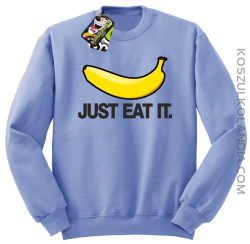 JUST EAT IT Banana - Bluza męska standard bez kaptura błękit 