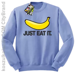 JUST EAT IT Banana - Bluza męska standard bez kaptura błękit 