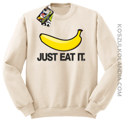 JUST EAT IT Banana - Bluza męska standard bez kaptura beżowa 