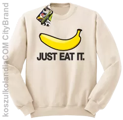 JUST EAT IT Banana - Bluza męska standard bez kaptura beżowa 