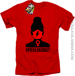 Piekło Kobiet, kobieta w maseczce - t-shirt męski czerwony