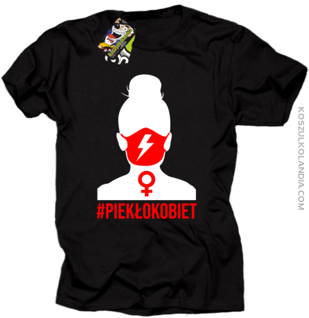 Piekło Kobiet, kobieta w maseczce - t-shirt męski 