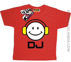 DJ - super koszulka dziecięca - czerwony