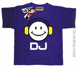 DJ - super koszulka dziecięca - fioletowy