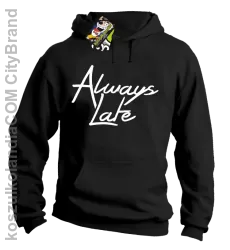 Always Late-Bluza męska z kapturem czarna