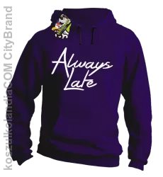 Always Late-Bluza męska z kapturem fioletowa