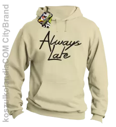 Always Late-Bluza męska z kapturem beżowa