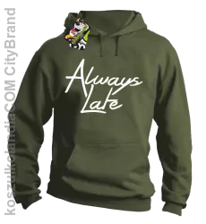 Always Late-Bluza męska z kapturem khaki