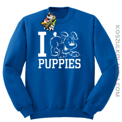 I love puppies - kocham szczeniaki - Bluza STANDARD royal