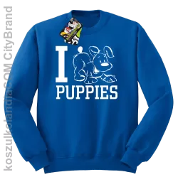 I love puppies - kocham szczeniaki - Bluza STANDARD royal