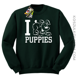 I love puppies - kocham szczeniaki - Bluza STANDARD butelka