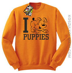 I love puppies - kocham szczeniaki - Bluza STANDARD pomarańcz