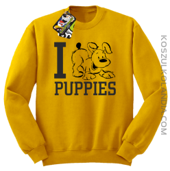 I love puppies - kocham szczeniaki - Bluza STANDARD żółta
