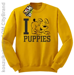 I love puppies - kocham szczeniaki - Bluza STANDARD żółta
