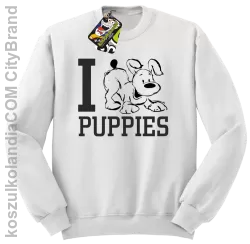 I love puppies - kocham szczeniaki - Bluza STANDARD biała