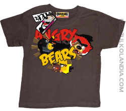 Angry Bears - dziecięce koszulki - brązowy