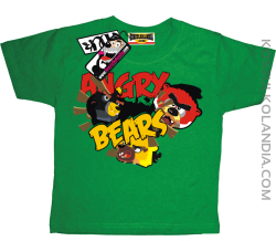 Angry Bears - dziecięce koszulki - zielony