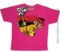 Angry Bears - dziecięce koszulki - różowy