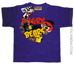 Angry Bears - dziecięce koszulki - fioletowy