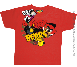 Angry Bears - dziecięce koszulki - czerwony