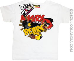 Angry Bears - dziecięce koszulki - biały