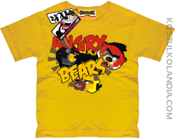 Angry Bears - dziecięce koszulki - żółty