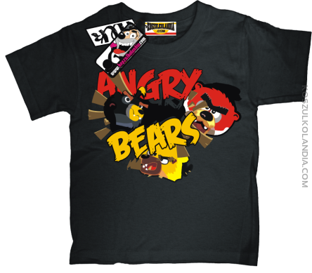 Angry Bears - dziecięce koszulki - czarny