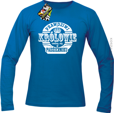 Prawdziwi królowie rodzą się w październiku - Longsleeve męski 