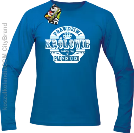 Prawdziwi królowie rodzą się w październiku - Longsleeve męski 