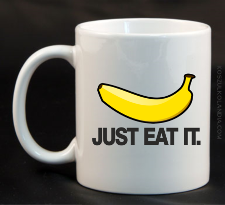 JUST EAT IT Banana - Kubek ceramiczny  biały 