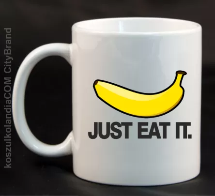 JUST EAT IT Banana - Kubek ceramiczny  biały 