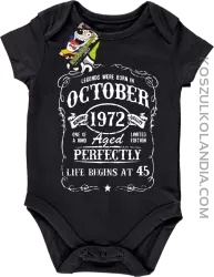 Legends were born in October Aged Perfectly - Body dziecięce czarne 