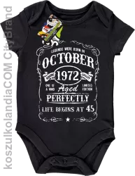 Legends were born in October Aged Perfectly - Body dziecięce czarne 